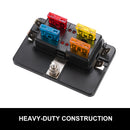 4 Way Blade Fuse Block Holder W/Led Indicator 12V 24V Car Marine