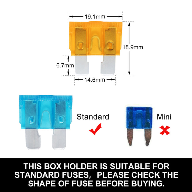 4 Way Blade Fuse Block Holder W/Led Indicator 12V 24V Car Marine