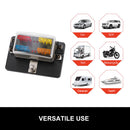 4 Way Blade Fuse Block Holder W/Led Indicator 12V 24V Car Marine
