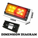 4X LIGHTFOX LED Side Marker Amber RED Indicator Trailer Clearance Lights