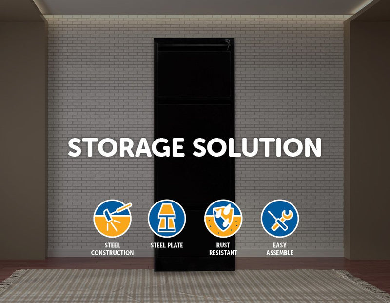4-Drawer Shelf Office Gym Filing Storage Locker Cabinet