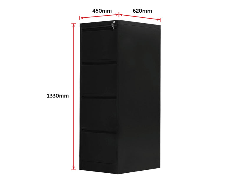 4-Drawer Shelf Office Gym Filing Storage Locker Cabinet