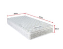 PALERMO Single Luxury Latex Pillow Top Topper Spring Mattress