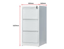 3-Drawer Shelf Office Gym Filing Storage Locker Cabinet