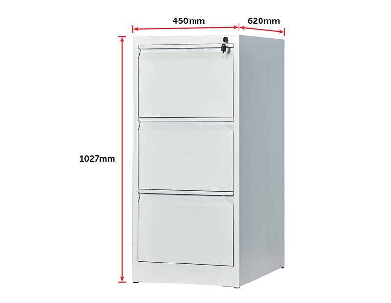 3-Drawer Shelf Office Gym Filing Storage Locker Cabinet