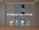 Six-Door Office Gym Shed Storage Lockers