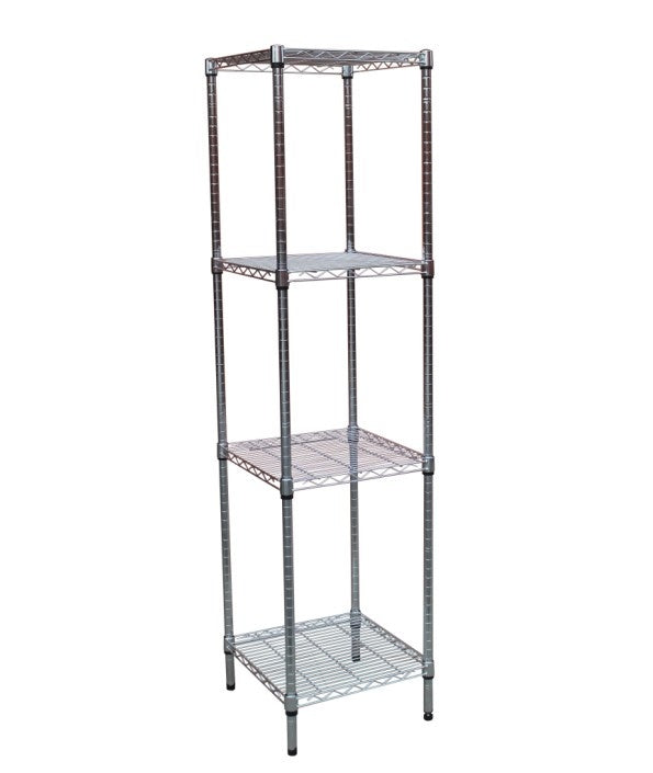Modular Chrome Wire Storage Shelf 450 x 450 x 1800 Steel Shelving