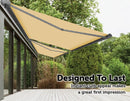 5.0m x 3.0m Retractable Folding Arm Awning Heavy Duty Full Cassette Motorised