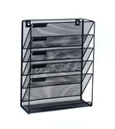 Wall Mount 6 Pocket Hanging File Sorter Organizer Folder Holder Rack Storage