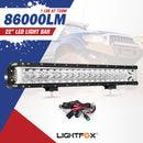 22Inch Led Light Bar Cree Spot Flood Combo Side Shooter Offroad Driving 4X4