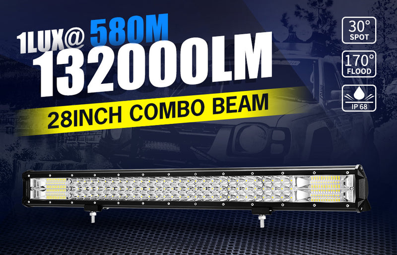 28Inch Philips LED Light Bar Flood Spot Combo Offroad Driving Lamp 4WD 4x4