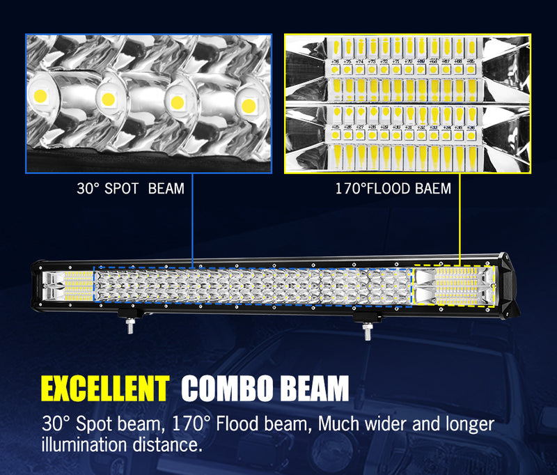 28Inch Philips LED Light Bar Flood Spot Combo Offroad Driving Lamp 4WD 4x4