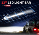 12 Inch Cree Led Light Bar Driving Work Super Slim Spot Flood Combo Offroad 4x4