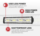 12 Inch Cree Led Light Bar Driving Work Super Slim Spot Flood Combo Offroad 4x4