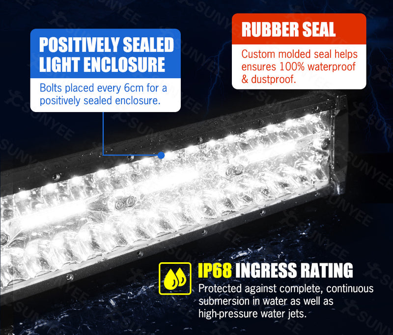 23Inch Cree Led Light Bar Spot Flood Combo Driving Lamp SUV Truck Offroad 4X4