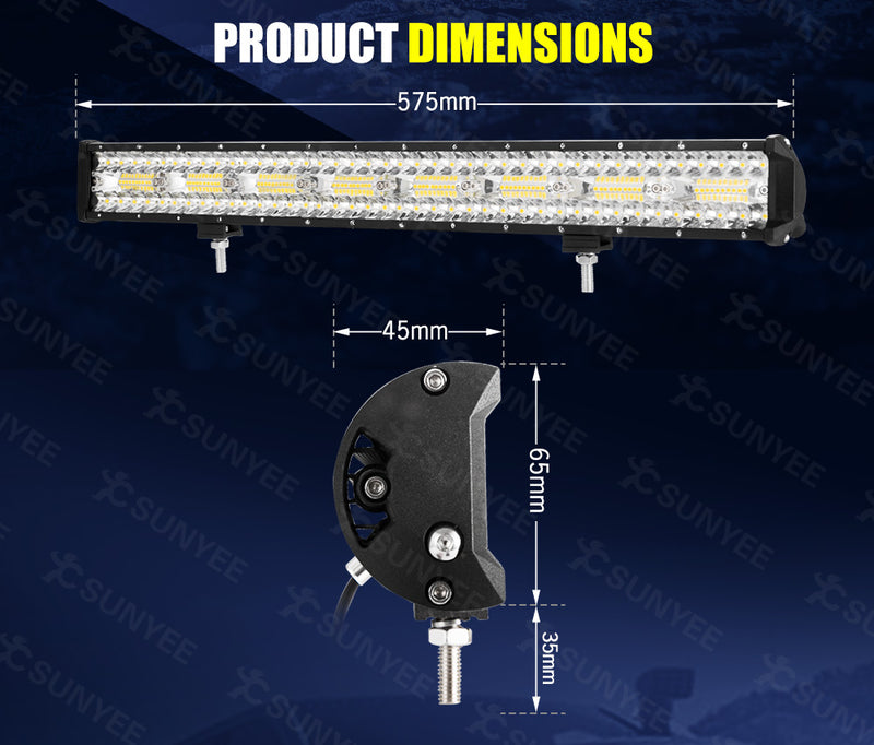 23Inch Cree Led Light Bar Spot Flood Combo Driving Lamp SUV Truck Offroad 4X4