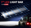 2x 7inch CREE LED Light Bar Side Shooter Pods Combo Beam Work Driving 4WD OffRoad