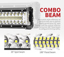 2x 7inch CREE LED Light Bar Side Shooter Pods Combo Beam Work Driving 4WD OffRoad