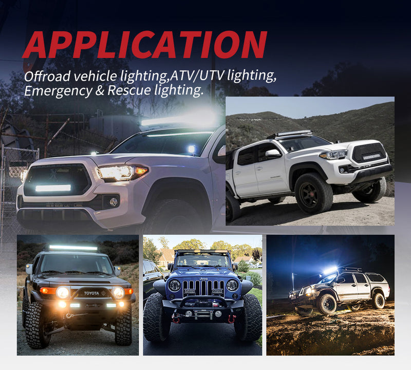 2x 7inch CREE LED Light Bar Side Shooter Pods Combo Beam Work Driving 4WD OffRoad