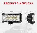 2x 7inch CREE LED Light Bar Side Shooter Pods Combo Beam Work Driving 4WD OffRoad