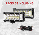 2x 7inch CREE LED Light Bar Side Shooter Pods Combo Beam Work Driving 4WD OffRoad
