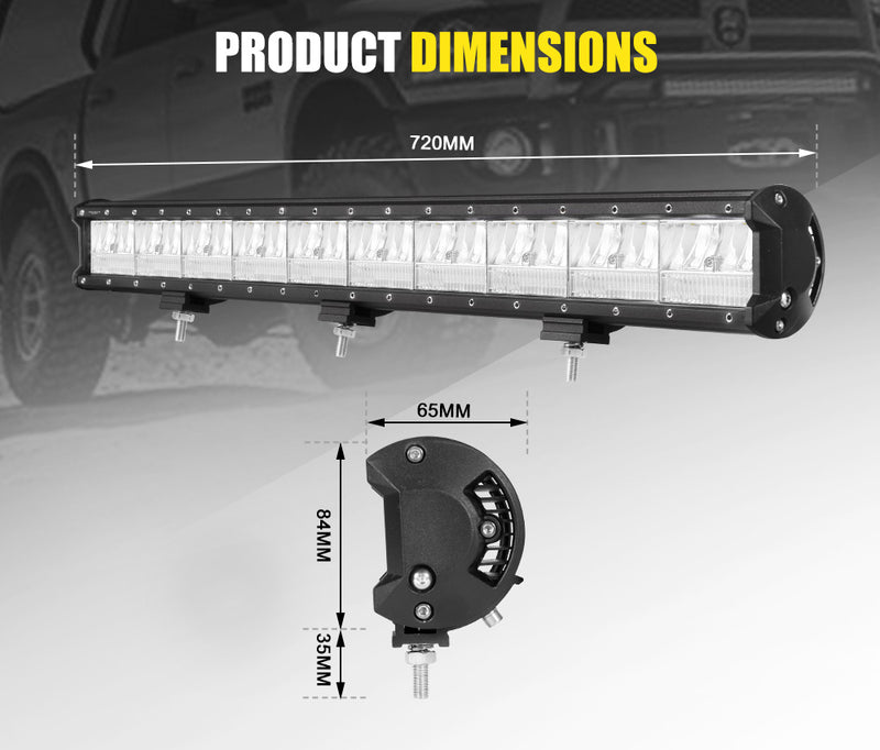 DEFEND 28inch CREE LED Light Bar Spot Flood OffRoad Work Driving Lamp 4WD 30"