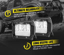 DEFEND Pair 4inch CREE LED Work Light Bar Spot Flood Reverse 4WD 12V 24V