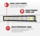 20INCH 780W LIGHT BAR CREE SPOT FLOOD COMBO OFFROAD WORK DRIVING 380@1LUX