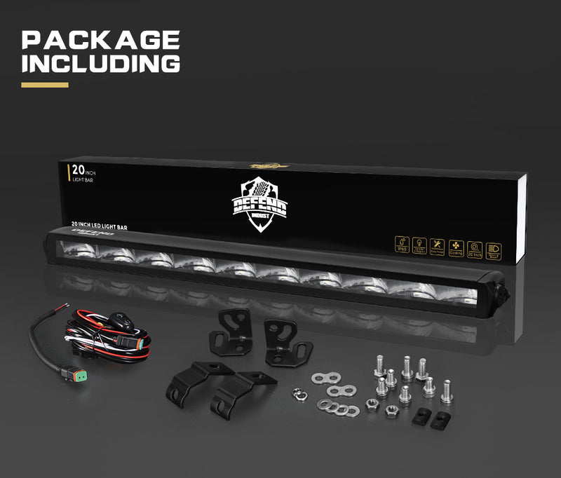 20inch LED Light Bar Slim Single Row Work Driving Lamp 4X4 Offroad