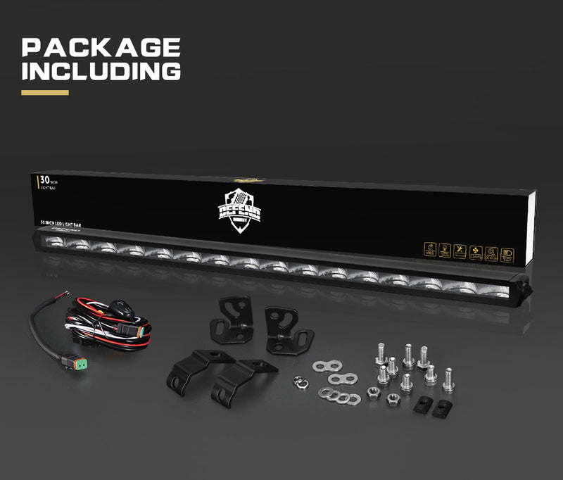 30inch LED Light Bar Slim Single Row Work Driving Lamp 4X4 Offroad