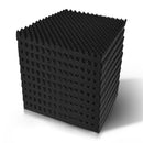 60pcs Studio Acoustic Foam Sound Absorption Proofing Panels 50x50cm Black Eggshell