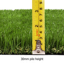 Synthetic 30mm  0.95mx20m  19sqm Artificial Grass Fake Lawn Turf Plastic Plant White Bottom