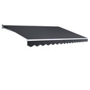 5M x 3M Outdoor Folding Arm Awning - Grey
