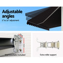 5M x 3M Outdoor Folding Arm Awning - Grey