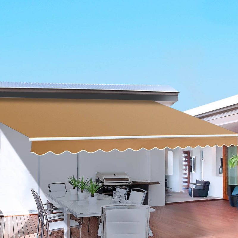Motorised 4x2.5m Folding Arm Awning - Beige