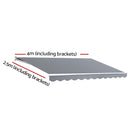 Motorised 4x2.5m Folding Arm Awning - Pearl Grey