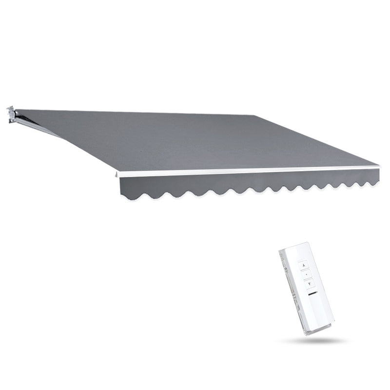 Motorised 4x3m Folding Arm Awning - Pearl Grey
