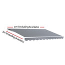 Motorised 4x3m Folding Arm Awning - Pearl Grey