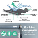 Motorised 4x3m Folding Arm Awning - Pearl Grey