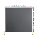 2.4m x 2.5m Retractable Roll Down Awning - Grey