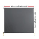2.7m x 2.5m Retractable Roll Down Awning - Grey