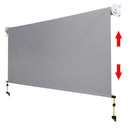 3m x 2.5m Retractable Straight Drop Roll Down Awning - Grey