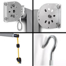 3m x 2.5m Retractable Straight Drop Roll Down Awning - Grey