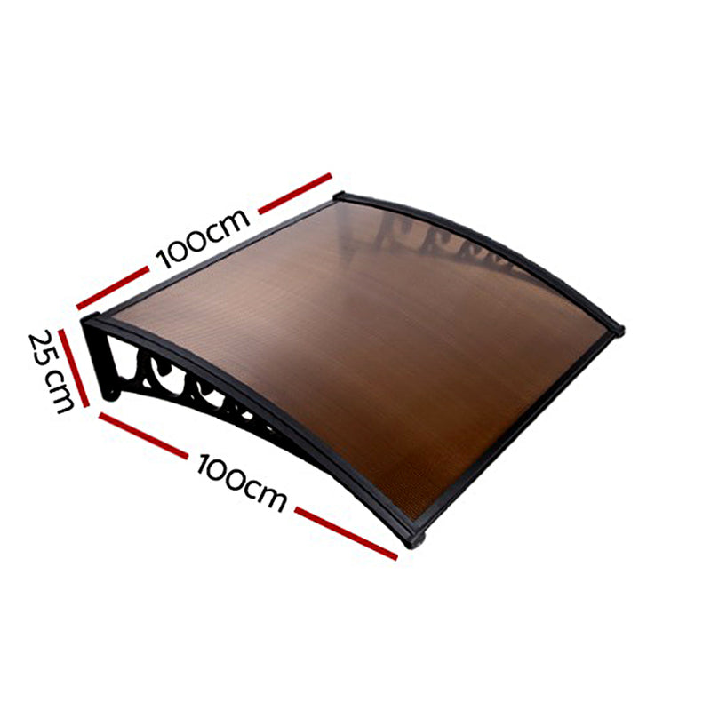 DIY Window Door Awning Brown 1 x 1M