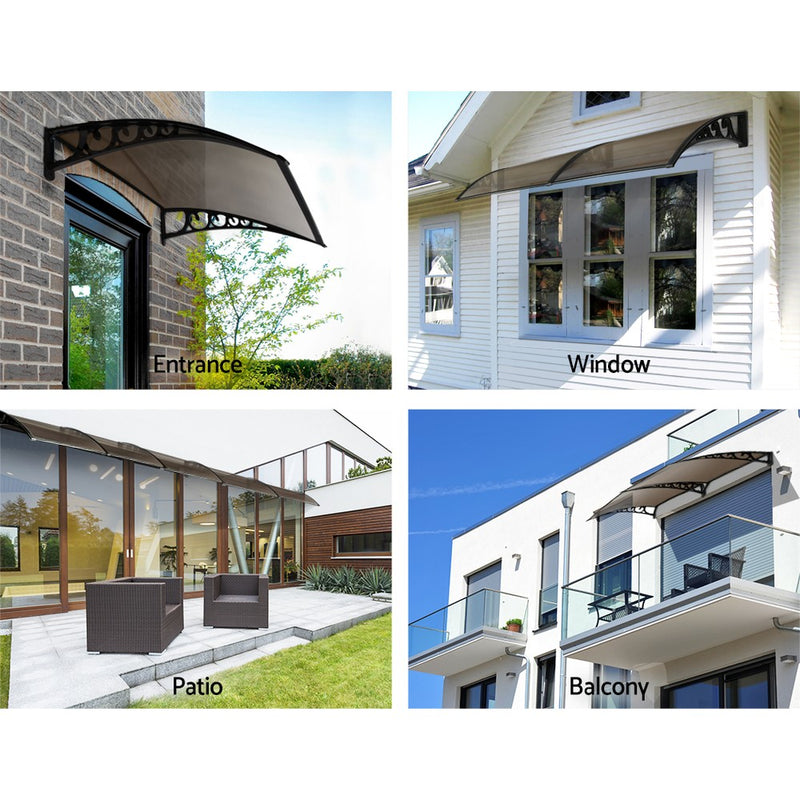 DIY Window Door Awning Brown 1 x 1M