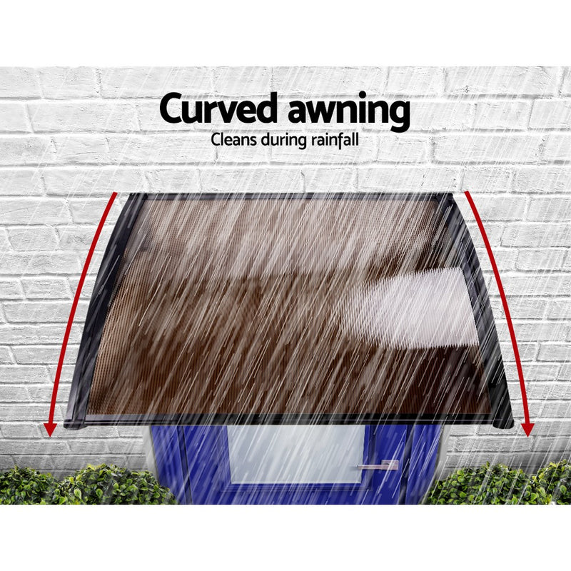 DIY Window Door Awning Brown 1 x 1M