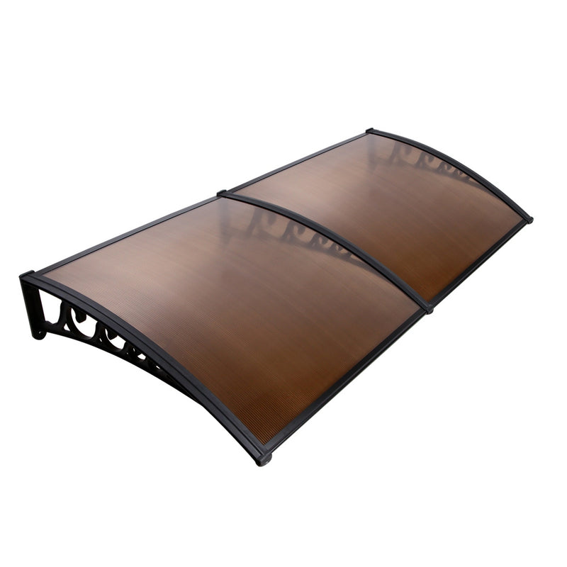 DIY Window Door Awning Shade 1 x 2m - Brown