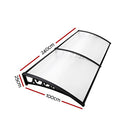 1X2.4M Window Door Awning Canopy Rain Cover Sun Shield