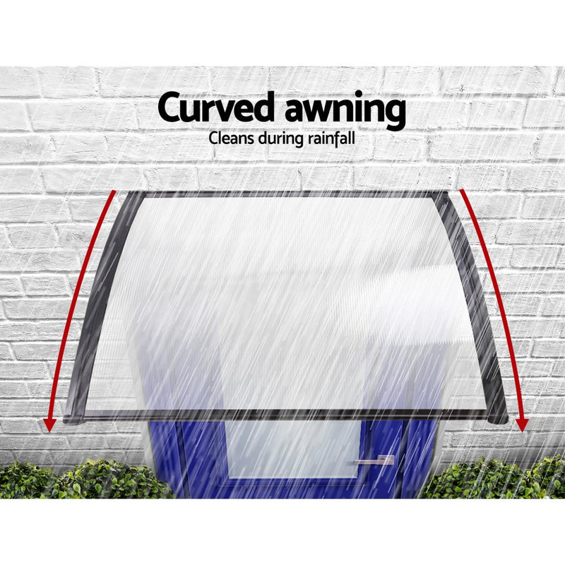 1X2.4M Window Door Awning Canopy Rain Cover Sun Shield