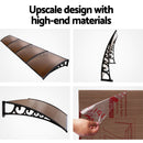 Window Door Awning Door Canopy Patio UV Sun Shield BROWN 1mx4m DIY